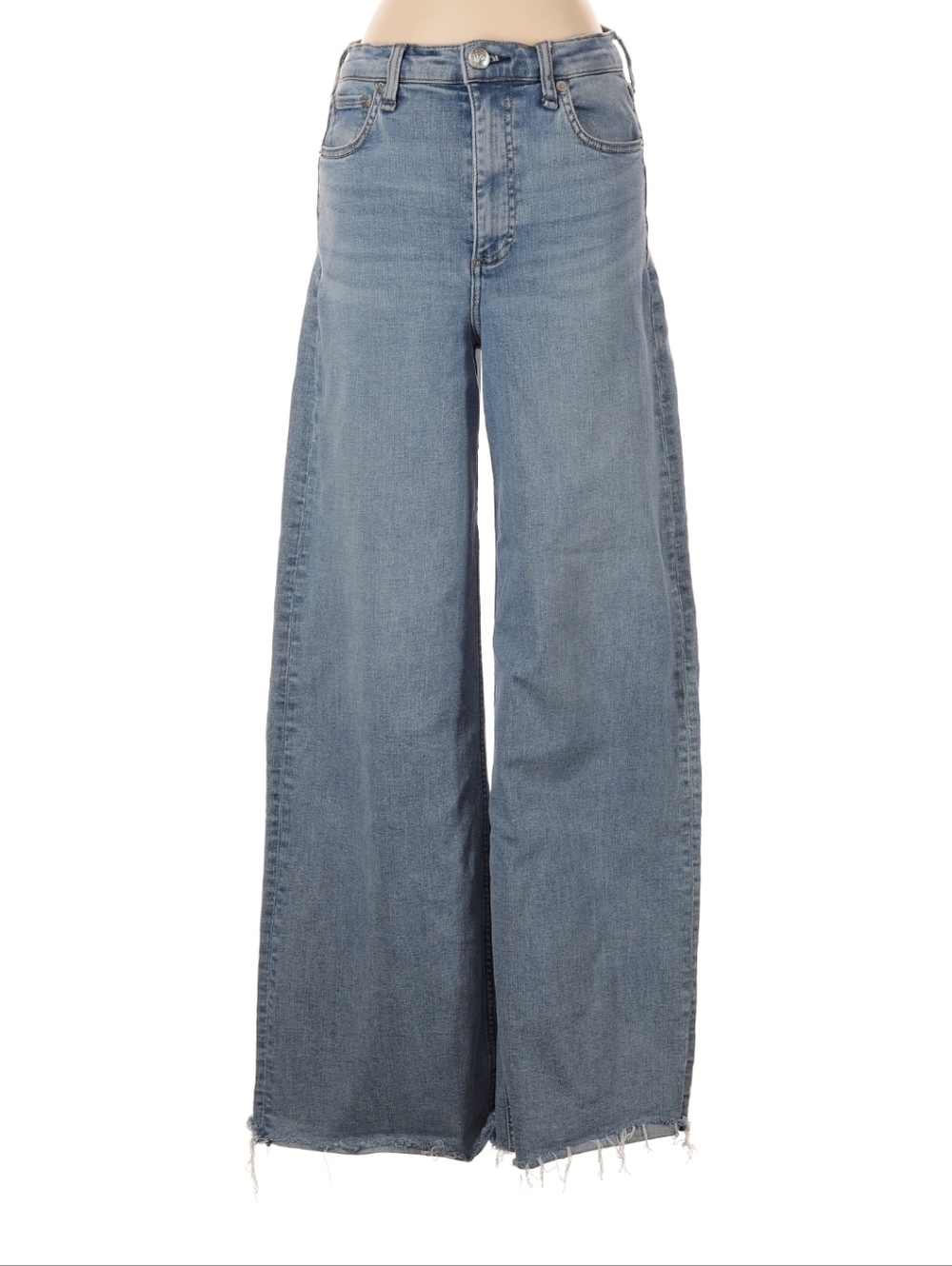 Rag & Bone Wide Leg Women's Jeans in Light Blue Denim